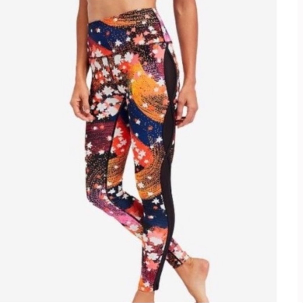 Free People Liza Illusion Floral Leggings